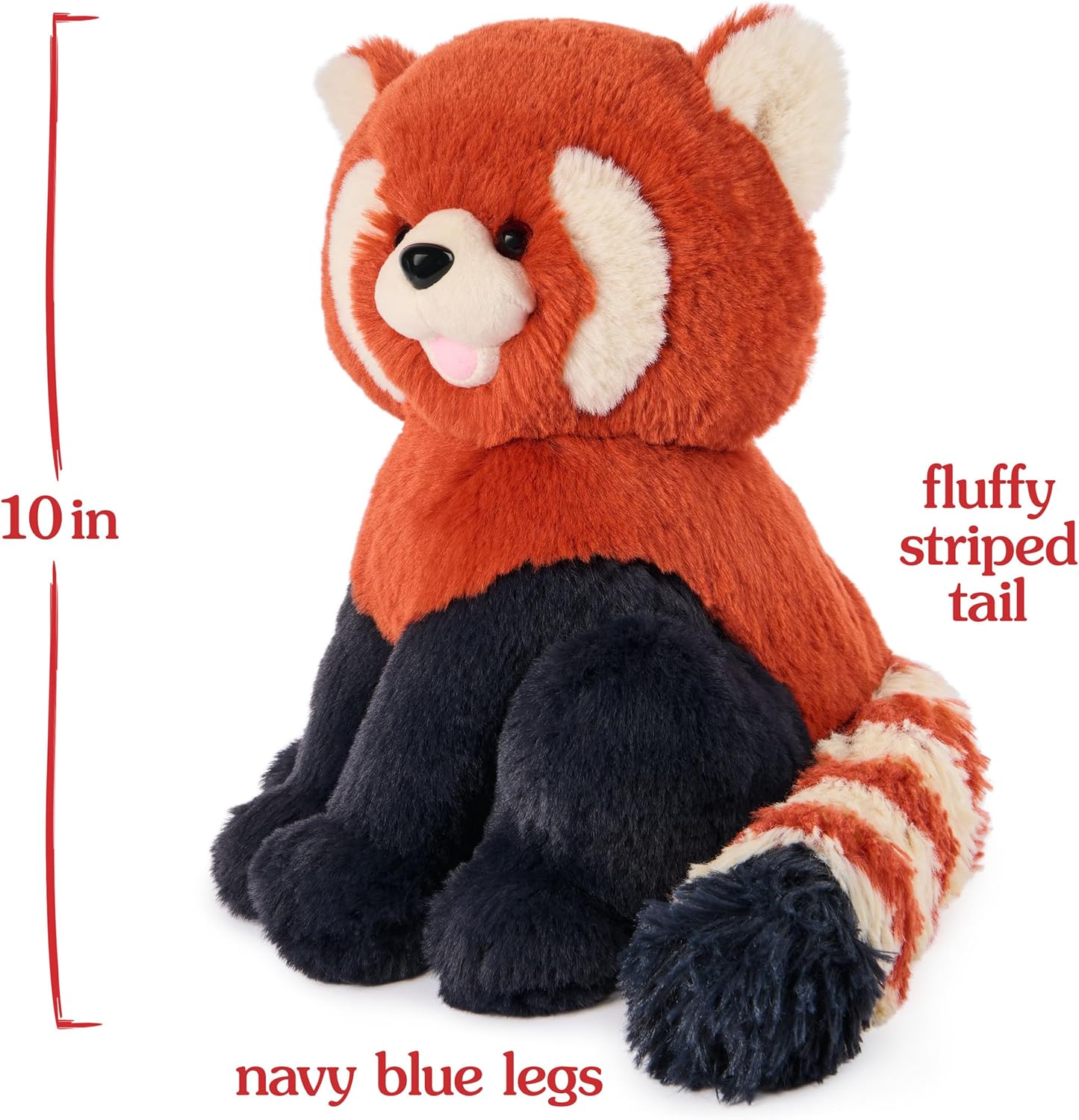 GUND Cedar Red Panda Plush, Premium Red Panda Stuffed Animals for Ages 1 and Up, Orange/Blue, 10”
