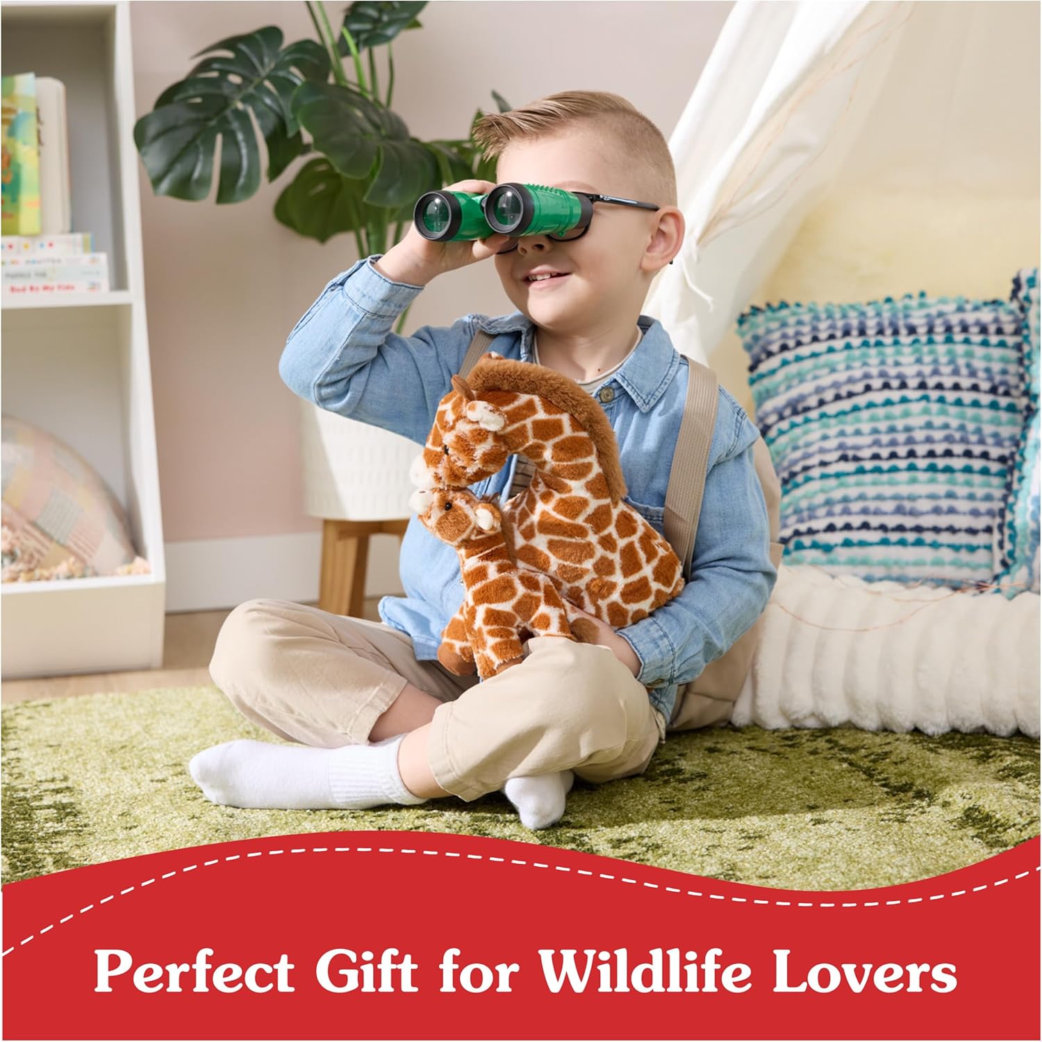 GUND Solana Giraffe and Baby Plush, Premium Giraffe Stuffed Animals for Ages 1 and Up, Brown, 10”
