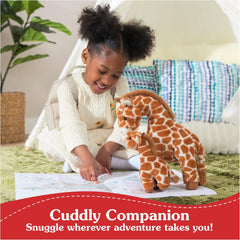 GUND Solana Giraffe and Baby Plush, Premium Giraffe Stuffed Animals for Ages 1 and Up, Brown, 10”