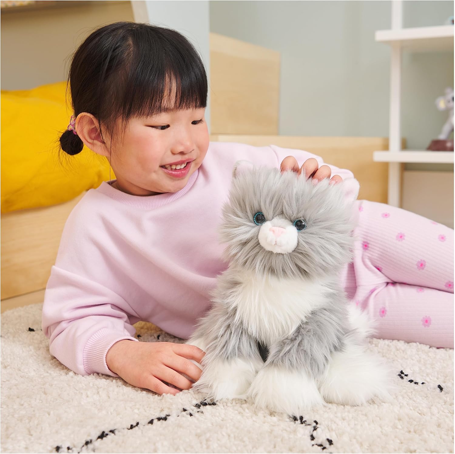 GUND Camilla Kitten Plush, Premium Cat Stuffed Animal for Ages 1 and Up, Gray/White, 9”