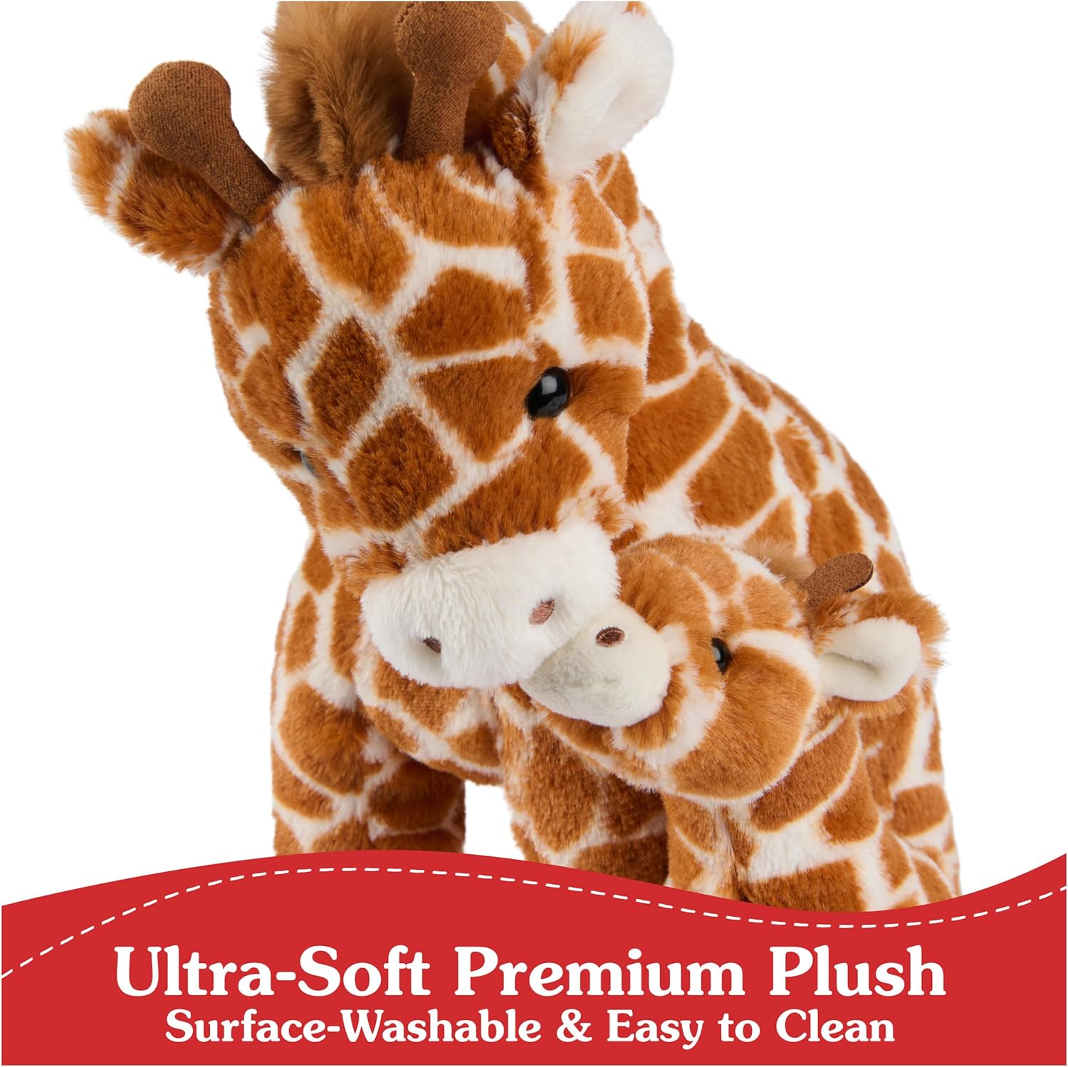 GUND Solana Giraffe and Baby Plush, Premium Giraffe Stuffed Animals for Ages 1 and Up, Brown, 10”