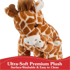 GUND Solana Giraffe and Baby Plush, Premium Giraffe Stuffed Animals for Ages 1 and Up, Brown, 10”