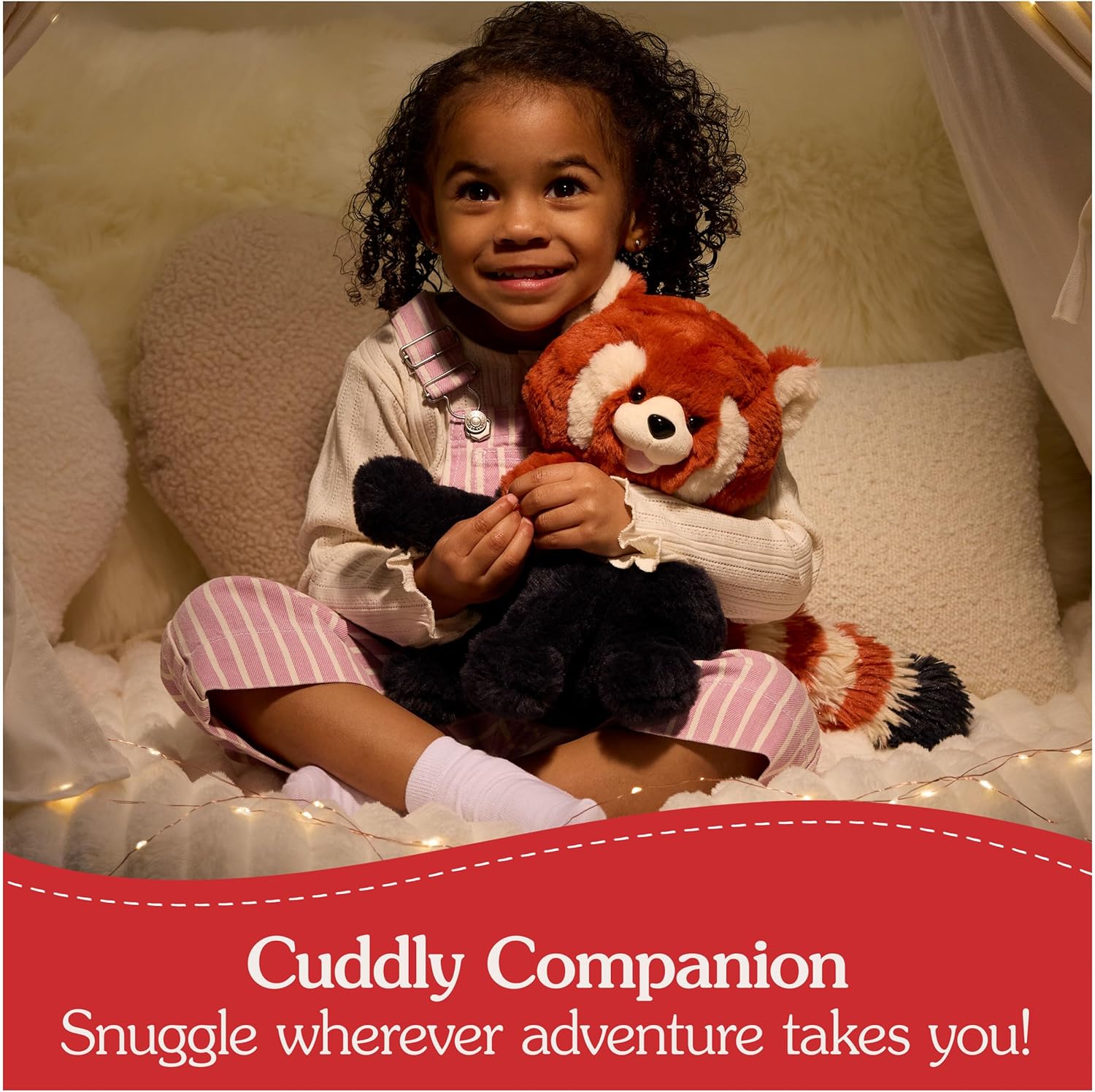 GUND Cedar Red Panda Plush, Premium Red Panda Stuffed Animals for Ages 1 and Up, Orange/Blue, 10”