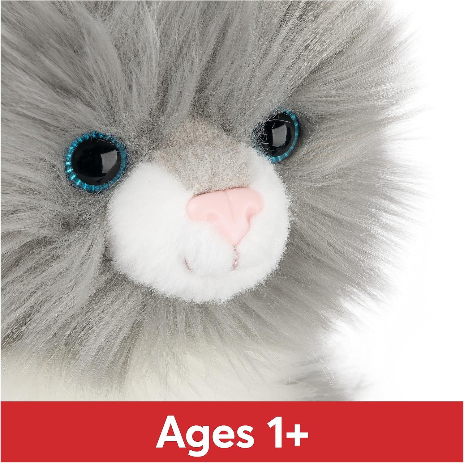 GUND Camilla Kitten Plush, Premium Cat Stuffed Animal for Ages 1 and Up, Gray/White, 9”