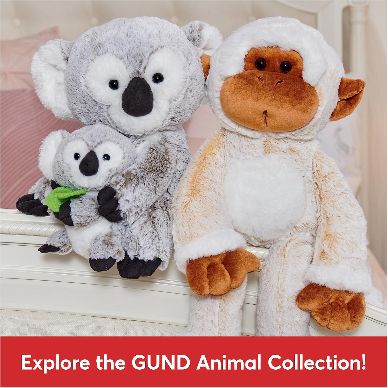GUND Zozo The Koala Bear with Joey Plush, Stuffed Animal for Ages 1 and Up, Gray/White, 10”